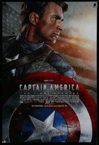 7f117 CAPTAIN AMERICA: THE FIRST AVENGER advance DS 1sh '11 Chris Evans as the Marvel Comics hero!