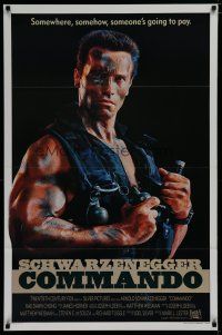 7f142 COMMANDO int'l 1sh '85 Arnold Schwarzenegger is going to make someone pay!
