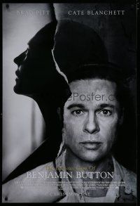 7f160 CURIOUS CASE OF BENJAMIN BUTTON advance 1sh '08 Brad Pitt & Cate Blanchett profile!