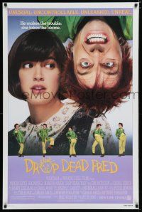 7f212 DROP DEAD FRED 1sh '91 Phoebie Cates, Rik Mayall in the title role!