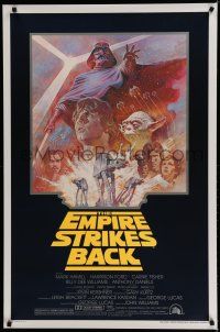 7f220 EMPIRE STRIKES BACK 1sh R81 George Lucas sci-fi classic, cool artwork by Tom Jung!