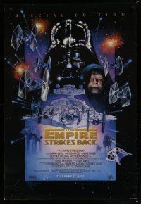 7f225 EMPIRE STRIKES BACK style C advance DS 1sh R97 Lucas classic sci-fi epic, great art by Drew!