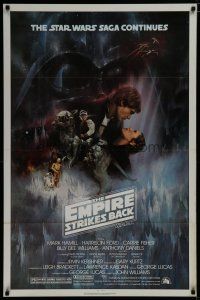 7f219 EMPIRE STRIKES BACK 1sh '80 Lucas, classic Gone With The Wind style art by Roger Kastel!