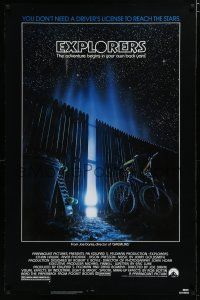 7f237 EXPLORERS 1sh '85 directed by Joe Dante, the adventure begins in your own back yard!