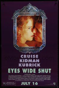 7f238 EYES WIDE SHUT advance 1sh '99 Stanley Kubrick, romantic c/u of Tom Cruise & Nicole Kidman!
