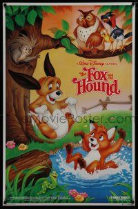 7f264 FOX & THE HOUND 1sh R88 two friends who didn't know they were supposed to be enemies!