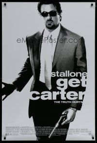 7f286 GET CARTER 1sh '00 Sylvester Stallone in cool shades w/gun!