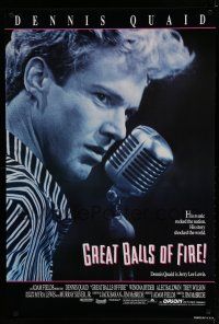 7f312 GREAT BALLS OF FIRE int'l 1sh '89 Dennis Quaid as rock 'n' roll star Jerry Lee Lewis!