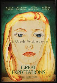 7f313 GREAT EXPECTATIONS style A teaser DS 1sh '98 close-up artwork of Gwyneth Paltrow, Dickens!