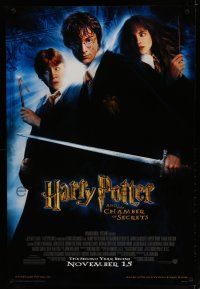 7f328 HARRY POTTER & THE CHAMBER OF SECRETS advance DS 1sh '02 Daniel Radcliffe, Emma Watson, Grint
