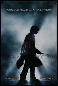 7f334 HARRY POTTER & THE GOBLET OF FIRE teaser DS 1sh '05 cool silhouette of Daniel Radcliffe!