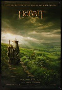 7f350 HOBBIT: AN UNEXPECTED JOURNEY teaser DS 1sh '12 cool image of Ian McKellen as Gandalf!