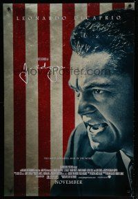 7f394 J. EDGAR advance DS 1sh '11 Leonardo DiCaprio in title role, cool American flag design!