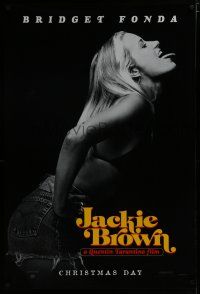 7f404 JACKIE BROWN teaser 1sh '97 Quentin Tarantino, cool image of sexy Bridget Fonda!