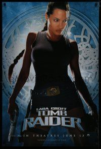 7f434 LARA CROFT TOMB RAIDER teaser 1sh '01 sexy Angelina Jolie, from popular video game!
