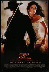 7f446 LEGEND OF ZORRO not-yet-rated style advance 1sh '05 Antonio Banderas is Zorro, sexy Zeta-Jones
