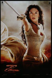 7f448 LEGEND OF ZORRO teaser DS 1sh '05 great image of super sexy Catherine Zeta-Jones!