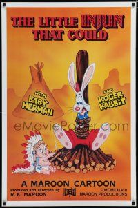 7f462 LITTLE INJUN THAT COULD Kilian 1sh '88 great Roger Rabbit & Baby Herman cartoon art!