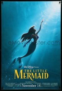 7f463 LITTLE MERMAID advance DS 1sh R97 Ariel swimming to the surface, Disney underwater cartoon!