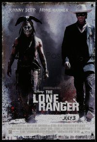 7f465 LONE RANGER advance DS 1sh '13 Disney, Johnny Depp, Armie Hammer in the title role!