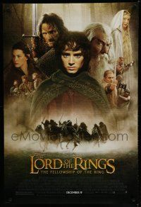 7f470 LORD OF THE RINGS: THE FELLOWSHIP OF THE RING advance DS 1sh '01 montage image of top cast!