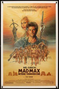 7f481 MAD MAX BEYOND THUNDERDOME 1sh '85 art of Mel Gibson & Tina Turner by Richard Amsel!
