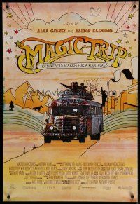 7f483 MAGIC TRIP DS 1sh '11 Ken Kesey's search for a Kool Place, image of hippie bus & art!