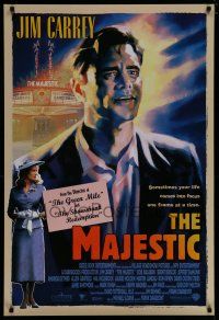 7f484 MAJESTIC int'l 1sh '01 great art of Jim Carrey, directed by Frank Darabont!
