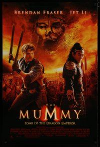 7f524 MUMMY: TOMB OF THE DRAGON EMPEROR DS 1sh '08 Brendan Fraser and Jet Li, cool image!