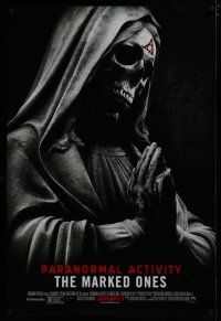 7f575 PARANORMAL ACTIVITY THE MARKED ONES advance DS 1sh '14 horror image of praying skeleton!