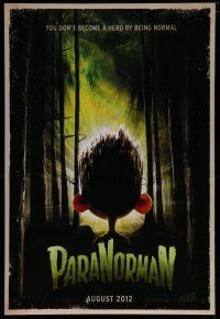 7f577 PARANORMAN August style advance DS 1sh '12 you don't become a hero by being normal!
