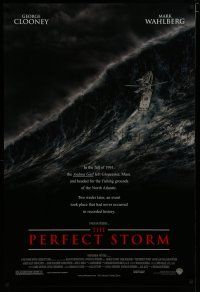 7f581 PERFECT STORM DS 1sh '00 Wolfgang Petersen, fishermen George Clooney & Mark Wahlberg!