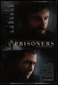 7f614 PRISONERS advance DS 1sh '13 image of Hugh Jackman & Jake Gyllenhaal!