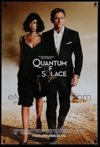7f621 QUANTUM OF SOLACE advance 1sh '08 Daniel Craig as James Bond, sexy Olga Kurylenko!