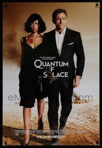 7f622 QUANTUM OF SOLACE int'l advance DS 1sh '08 Daniel Craig as James Bond, sexy Olga Kurylenko!