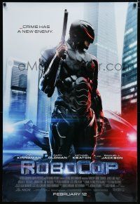 7f656 ROBOCOP advance DS 1sh '14 Joel Kinnaman in the title role, crime has a new enemy!