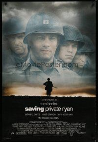 7f677 SAVING PRIVATE RYAN DS 1sh '98 Steven Spielberg, Tom Hanks, the mission is a man!