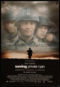 7f676 SAVING PRIVATE RYAN 1sh '98 Steven Spielberg, Tom Hanks, the mission is a man!