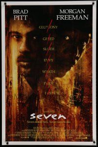 7f686 SEVEN int'l 1sh '95 David Fincher, Morgan Freeman, Brad Pitt, deadly sins!