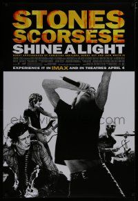 7f690 SHINE A LIGHT advance DS 1sh '08 Martin Scorcese's Rolling Stones documentary, concert image!