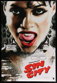 7f703 SIN CITY teaser DS 1sh '05 graphic novel by Frank Miller, sexy Rosario Dawson as Gail!