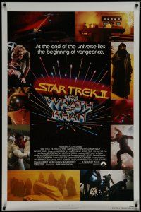 7f729 STAR TREK II 1sh '82 The Wrath of Khan, Leonard Nimoy, William Shatner, sci-fi sequel!