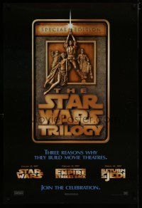 7f742 STAR WARS TRILOGY style F 1sh '97 George Lucas, Empire Strikes Back, Return of the Jedi!