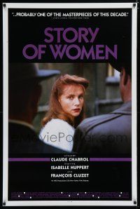 7f747 STORY OF WOMEN 1sh '88 Claude Chabrol's Une affaire de femmes, Isabelle Huppert
