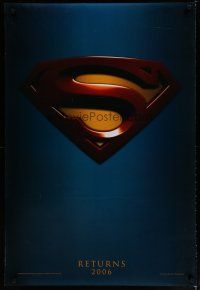 7f754 SUPERMAN RETURNS teaser DS 1sh '06 Bryan Singer, Brandon Routh, Kate Bosworth, Kevin Spacey