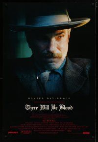 7f765 THERE WILL BE BLOOD DS 1sh '07 close-up of Daniel Day-Lewis, P.T. Anderson directed!