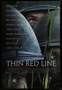 7f766 THIN RED LINE style B 1sh '98 Sean Penn, Woody Harrelson & Jim Caviezel in WWII!