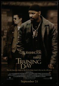 7f782 TRAINING DAY advance DS 1sh '01 Best Actor Denzel Washington, Ethan Hawke, Antoine Fuqua