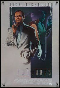 7f793 TWO JAKES int'l 1sh '90 cool full-length art of smoking Jack Nicholson by Rodriguez!