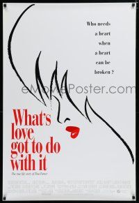 7f820 WHAT'S LOVE GOT TO DO WITH IT int'l DS 1sh '93 cool silhouette artwork of Tina Turner!